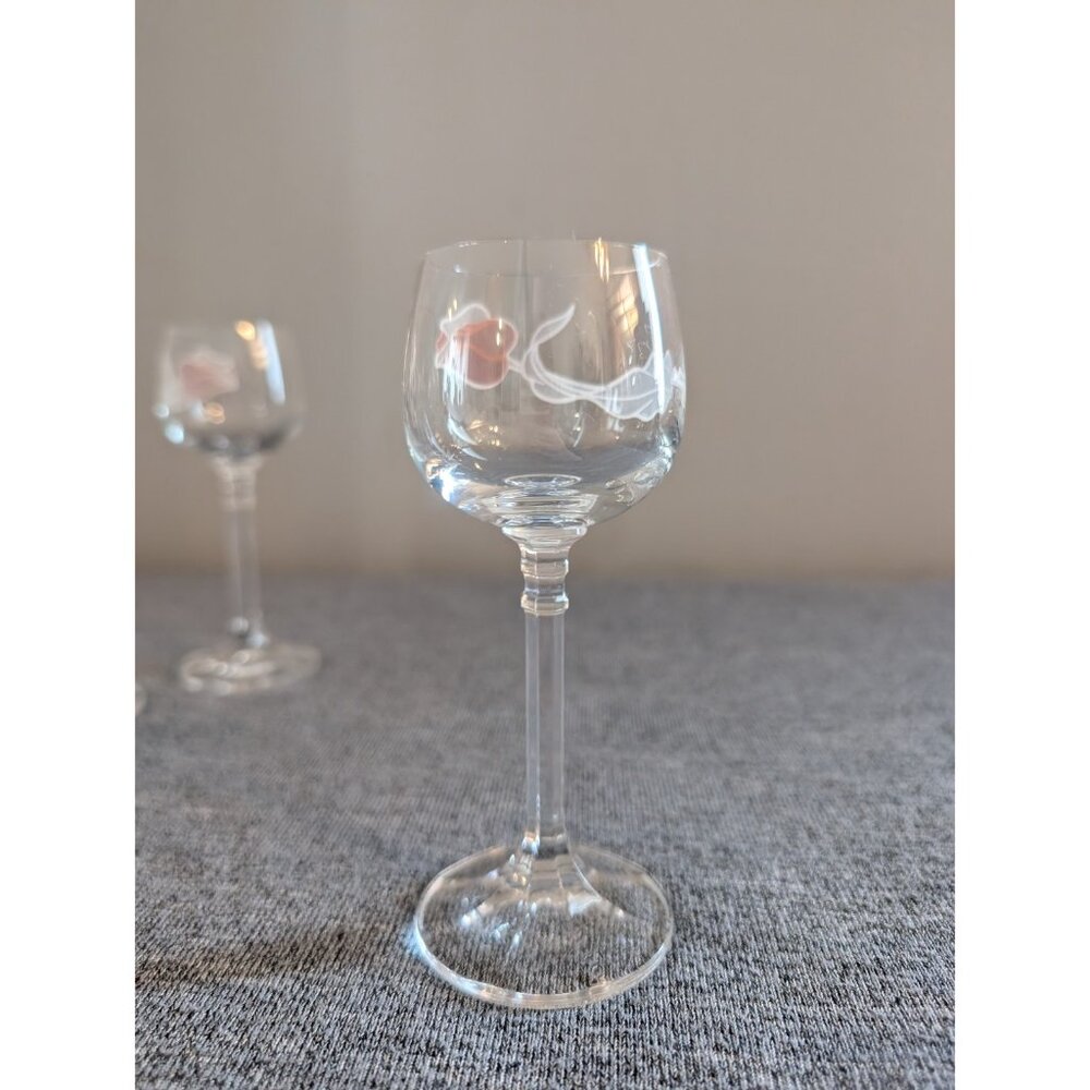 Crystalex Bohemian/Czech Crystal, 5.5" Tulip Cordial Glasses, Set of 6 - Picture 3 of 4